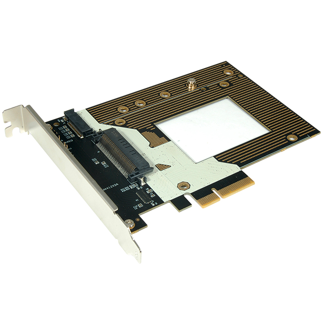 A-640 PCIe U.2/M.2 NVMe SSD Adapter